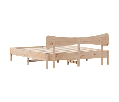 Estructura de cama sin colchón madera maciza de pino 180x200 cm