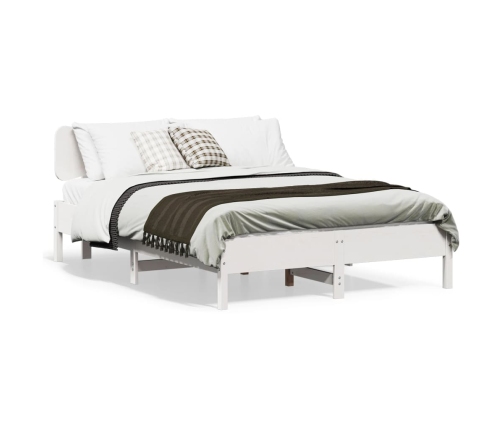 Estructura de cama sin colchón madera de pino blanca 150x200 cm