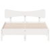 Estructura de cama sin colchón madera de pino blanca 150x200 cm