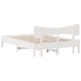 Estructura de cama sin colchón madera de pino blanca 150x200 cm