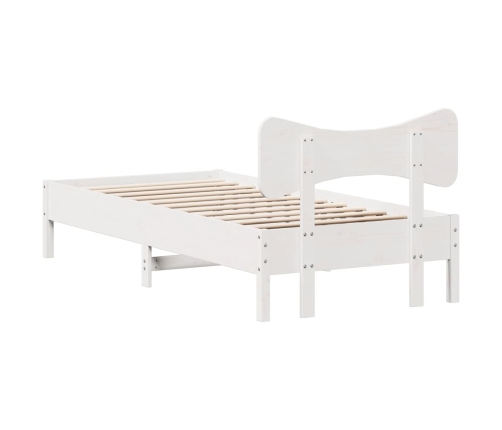 Estructura cama sin colchón madera maciza pino blanca 100x200cm