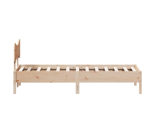 Estructura de cama sin colchón madera maciza de pino 90x200 cm