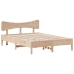 Estructura de cama sin colchón madera maciza de pino 140x190 cm