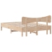 Estructura de cama sin colchón madera maciza de pino 140x190 cm