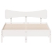 Estructura de cama sin colchón madera de pino blanca 140x190 cm