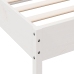 Estructura de cama sin colchón madera de pino blanca 140x190 cm