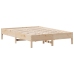 Estructura de cama sin colchón madera maciza de pino 135x190 cm