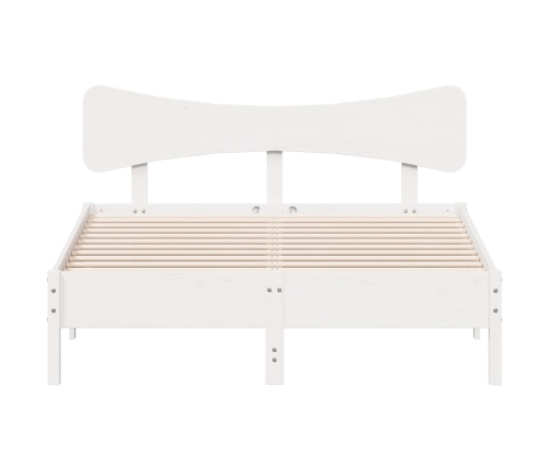 Estructura de cama sin colchón madera de pino blanco 135x190 cm