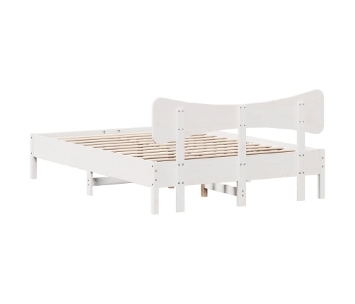 Estructura de cama sin colchón madera de pino blanco 135x190 cm