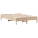 Estructura de cama sin colchón madera maciza de pino 120x190 cm