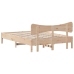 Estructura de cama sin colchón madera maciza de pino 120x190 cm