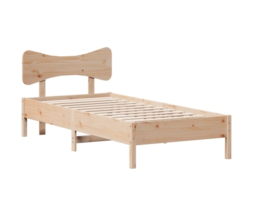 Estructura de cama sin colchón madera maciza de pino 90x190 cm