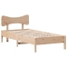 Estructura de cama sin colchón madera maciza de pino 90x190 cm