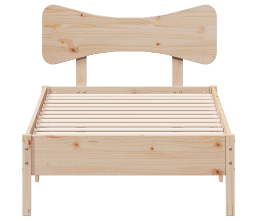 Estructura de cama sin colchón madera maciza de pino 90x190 cm