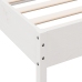 Estructura de cama sin colchón madera maciza blanca 90x190 cm