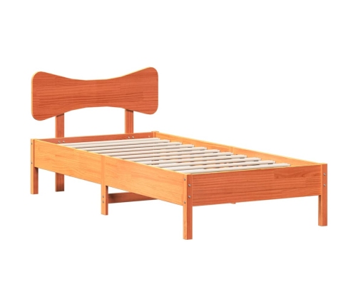 Estructura de cama sin colchón madera maciza marrón 90x190 cm