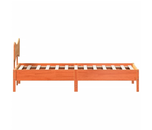 Estructura de cama sin colchón madera maciza marrón 90x190 cm