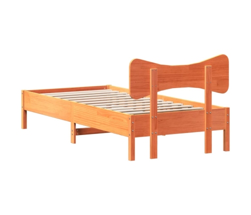 Estructura de cama sin colchón madera maciza marrón 90x190 cm