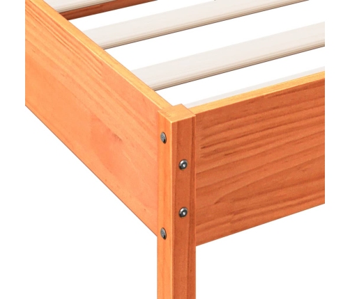 Estructura de cama sin colchón madera maciza marrón 90x190 cm