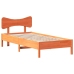 Estructura de cama sin colchón madera maciza marrón 75x190 cm