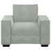 Sillón sofá gris claro 59 cm terciopelo