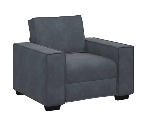 Sillón de terciopelo gris oscuro  59 cm