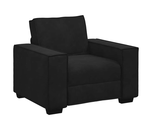 Sillón de terciopelo negro 59 cm