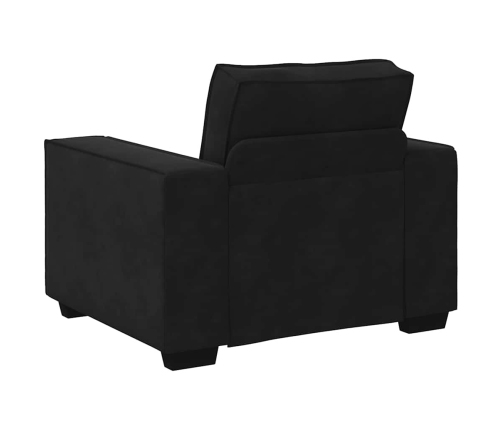 Sillón de terciopelo negro 59 cm