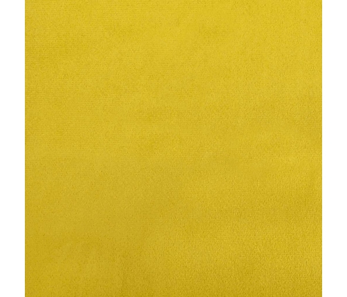 Sofá de 2 plazas terciopelo amarillo 120 cm