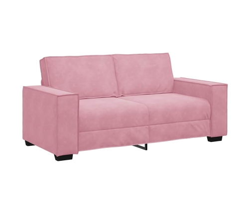 Sofá de 2 plazas terciopelo rosa 140 cm