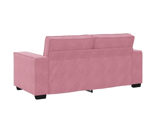 Sofá de 2 plazas terciopelo rosa 140 cm