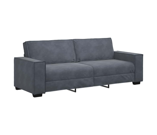Sofá de 3 plazas terciopelo gris oscuro 180 cm