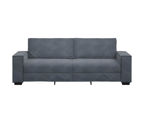 Sofá de 3 plazas terciopelo gris oscuro 180 cm
