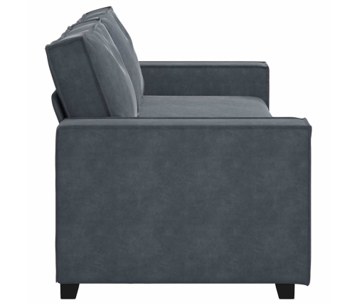 Sofá de 3 plazas terciopelo gris oscuro 180 cm