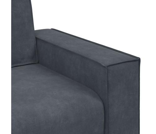 Sofá de 3 plazas terciopelo gris oscuro 180 cm