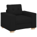 Sillón de tela negro 59 cm