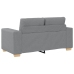 Sofá Loveseat gris claro 120 cm de tela