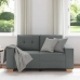 Sofá Loveseat gris oscuro 120 cm de tela