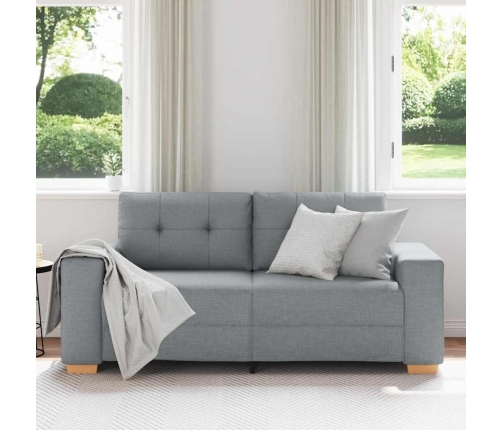 Sofá Loveseat gris claro 140 cm de tela