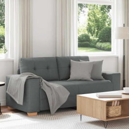 Sofá Loveseat gris oscuro 140 cm de tela