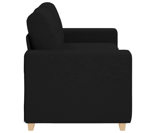 Sofá Loveseat de tela negra de 140 cm