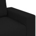 Sofá Loveseat de tela negra de 140 cm