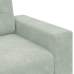 Sillón sofá gris claro 59 cm terciopelo