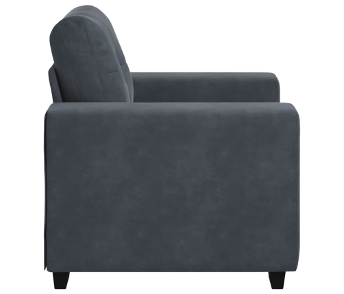 Sillón de terciopelo gris oscuro  59 cm