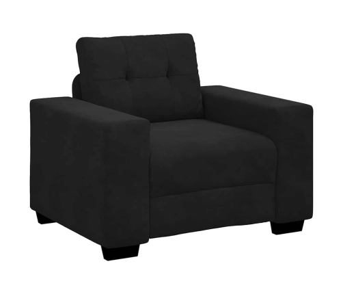 Sillón de terciopelo negro 59 cm