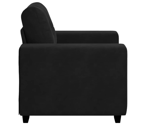 Sillón de terciopelo negro 59 cm