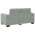 Sofá Loveseat gris claro 120 cm terciopelo