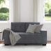 Sofá Loveseat gris oscuro 120 cm terciopelo