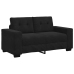 Sofá Loveseat Terciopelo Negro 120 cm