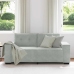 Sofá Loveseat gris claro 140 cm terciopelo